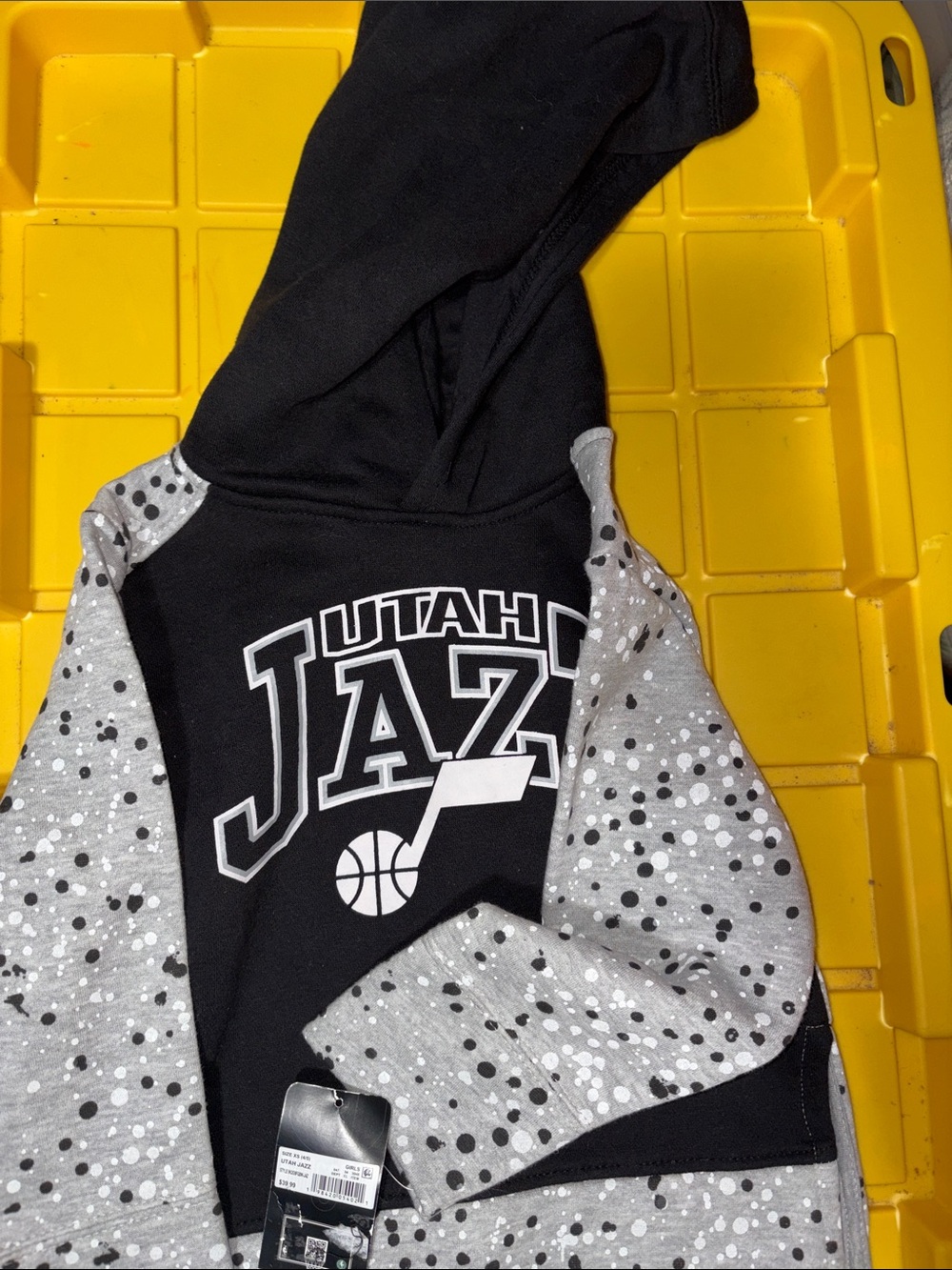 NBA Utah Jazz Black & Gray Hooded Sweatshirt